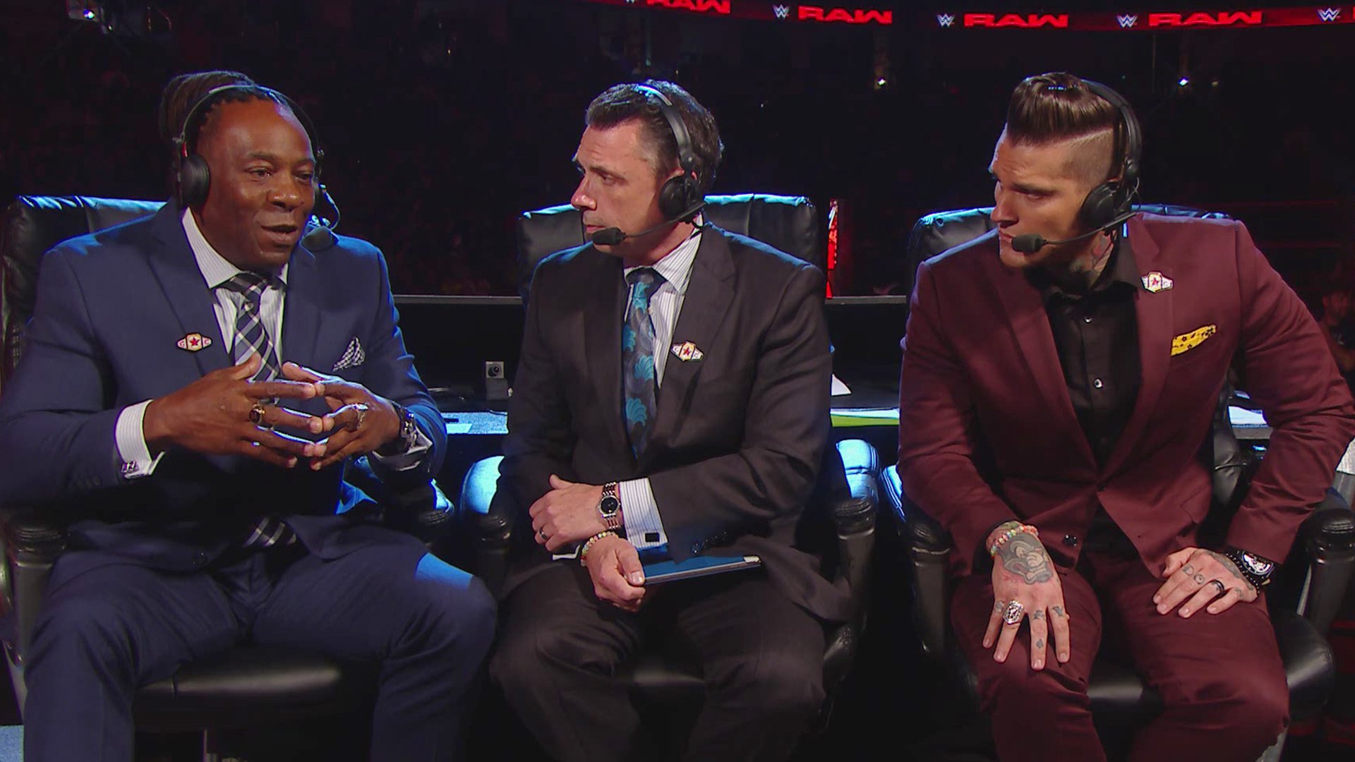 WWE Raw commentators Booker T Michael Cole