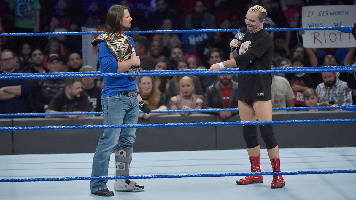 “Do you really need that boot or is it just a convenient way for you to get out of defending your title against me here tonight?” Ellsworth asks.
