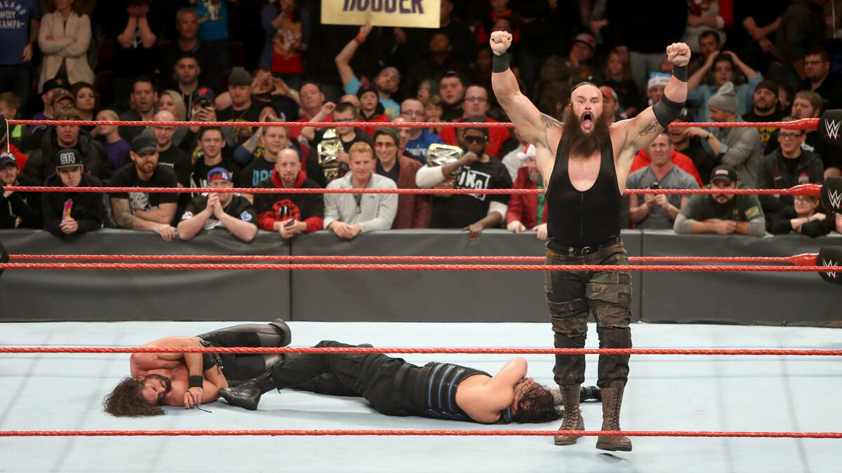 Braun Strowman Roman Reigns Seth Rollins
