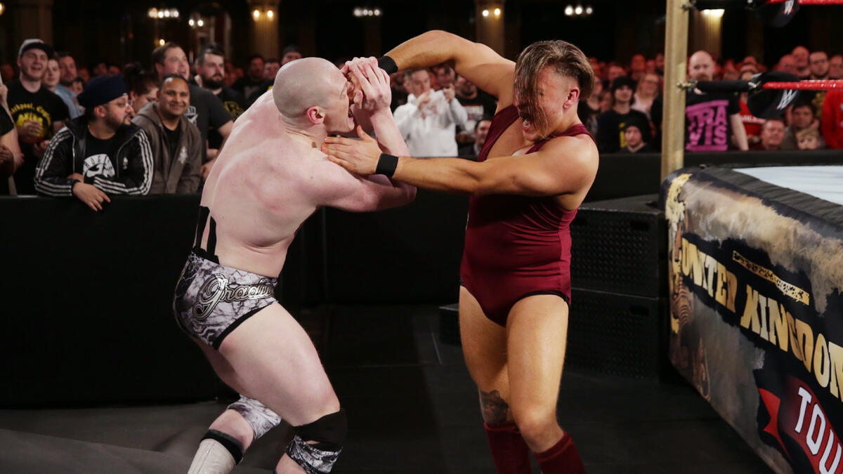 The first night of the WWE United Kingdom Championship Tournament ended with a sneak attack on Sam Gradwell from Pete Dunne.