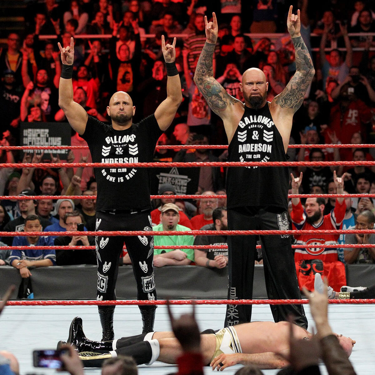 Anderson & Gallows stand tall after their sneak attack, but Raw General Manager Mick Foley would inform the duo that they will be defending the Raw Tag Team Championships in a Triple Threat Match at WrestleMania.