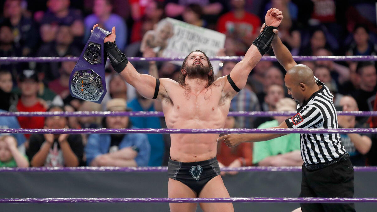 The King of the Crusierweights recovers and executes the Red Arrow to retain the WWE Cruiserweight Championship.