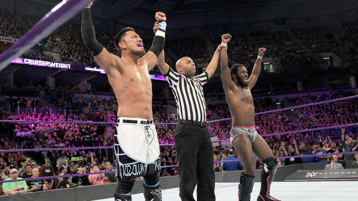 The exciting Cruiserweights claim victory after a thrilling Phoenix Splash from Swann on Dar.