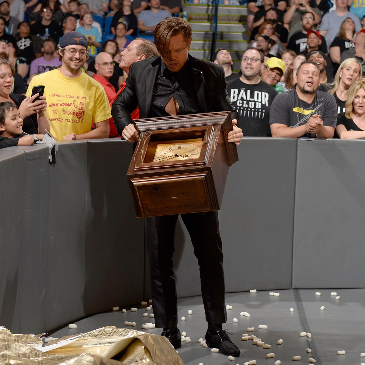 Miz is shocked to find out that the present contained a grandfather clock, which was a gift to him from Maryse.