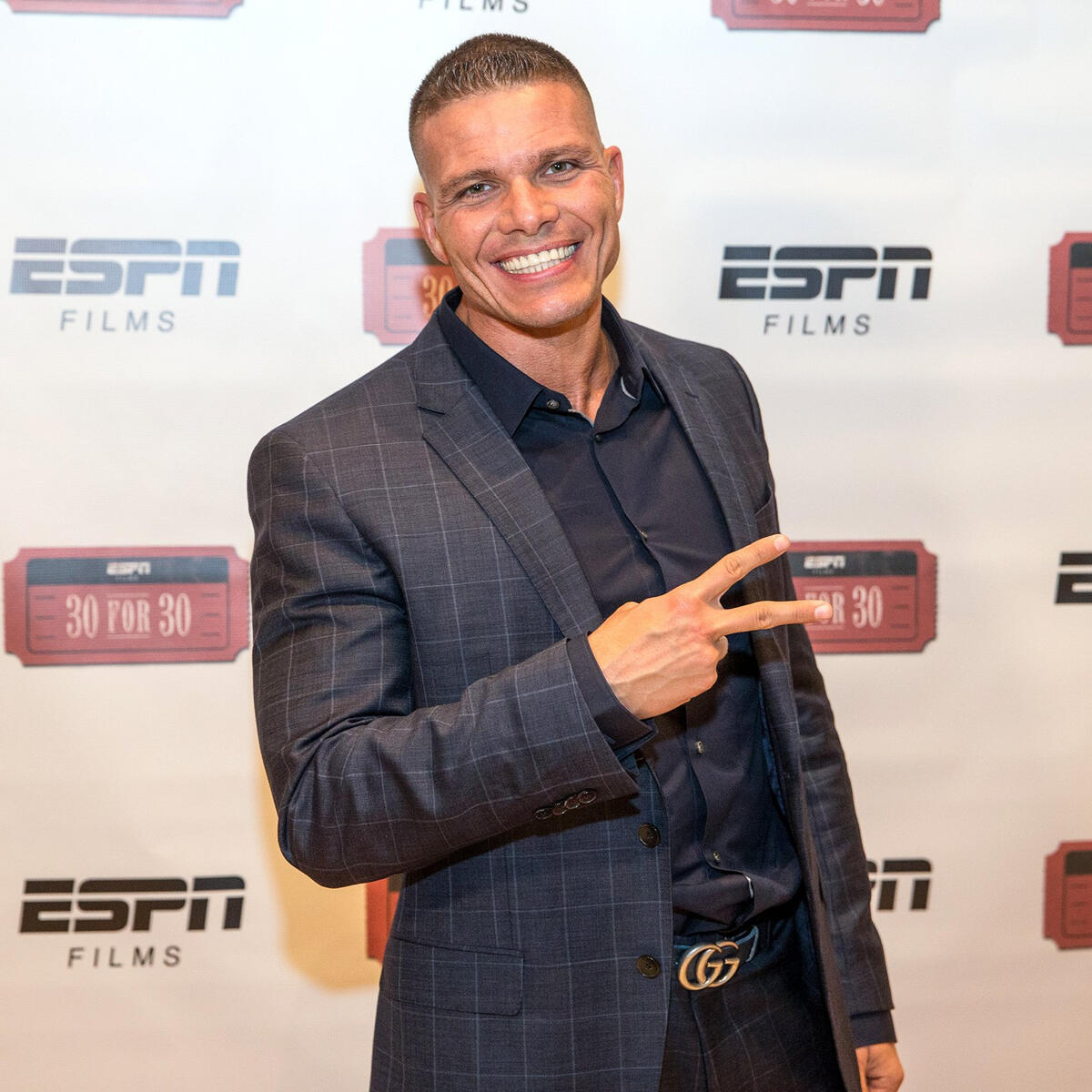 Tyson Kidd is all smiles for the premiere.