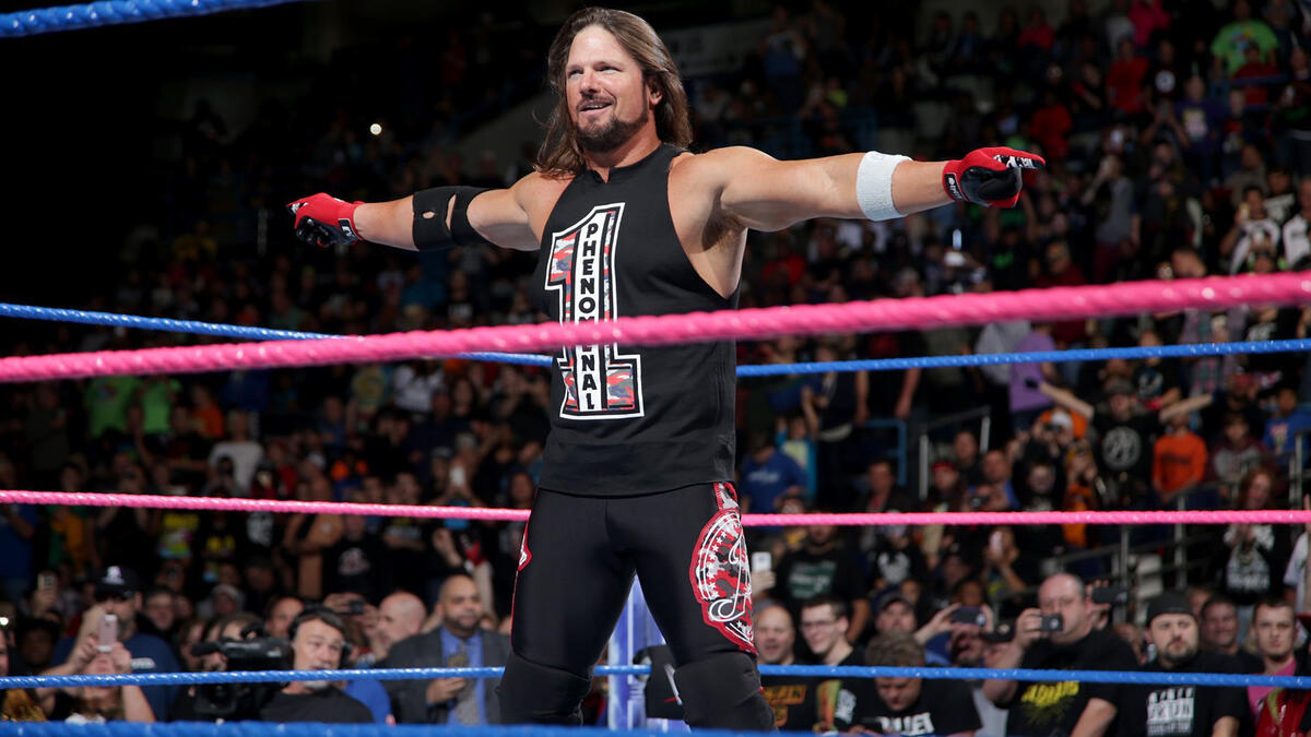 AJ Styles is ready to go for his match against Sunil Singh.