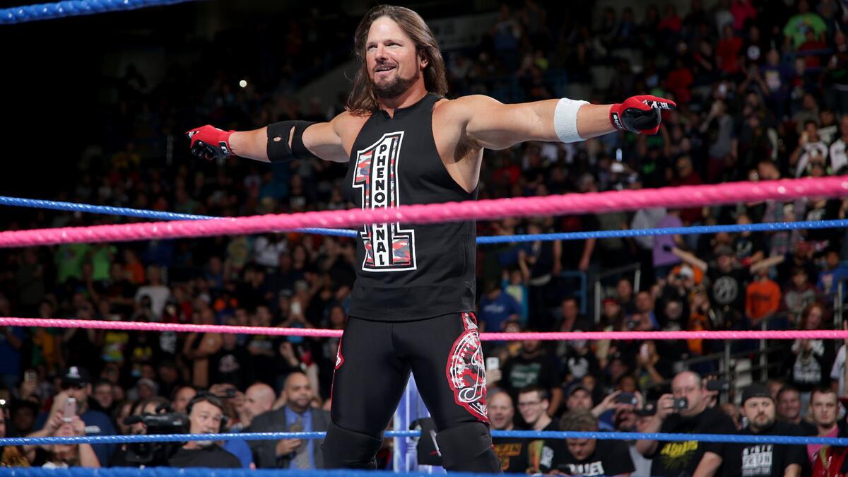 AJ Styles is ready to go for his match against Sunil Singh.