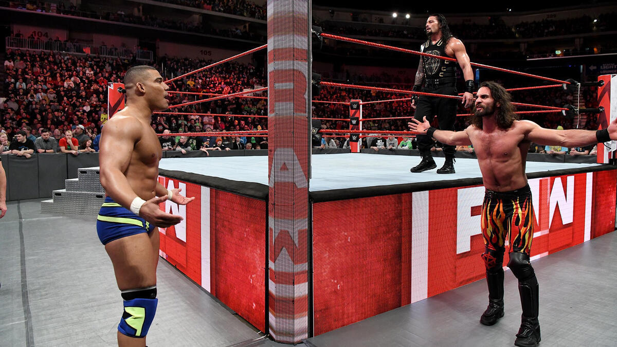 Reigns & Rollins can't believe it, but they are disqualified because of Jordan's interference!
