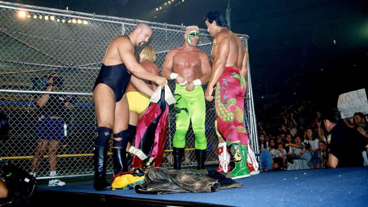 Sting led Dustin Rhodes, Nikita Koloff, Barry Windham and Ricky Steamboat into battle.
