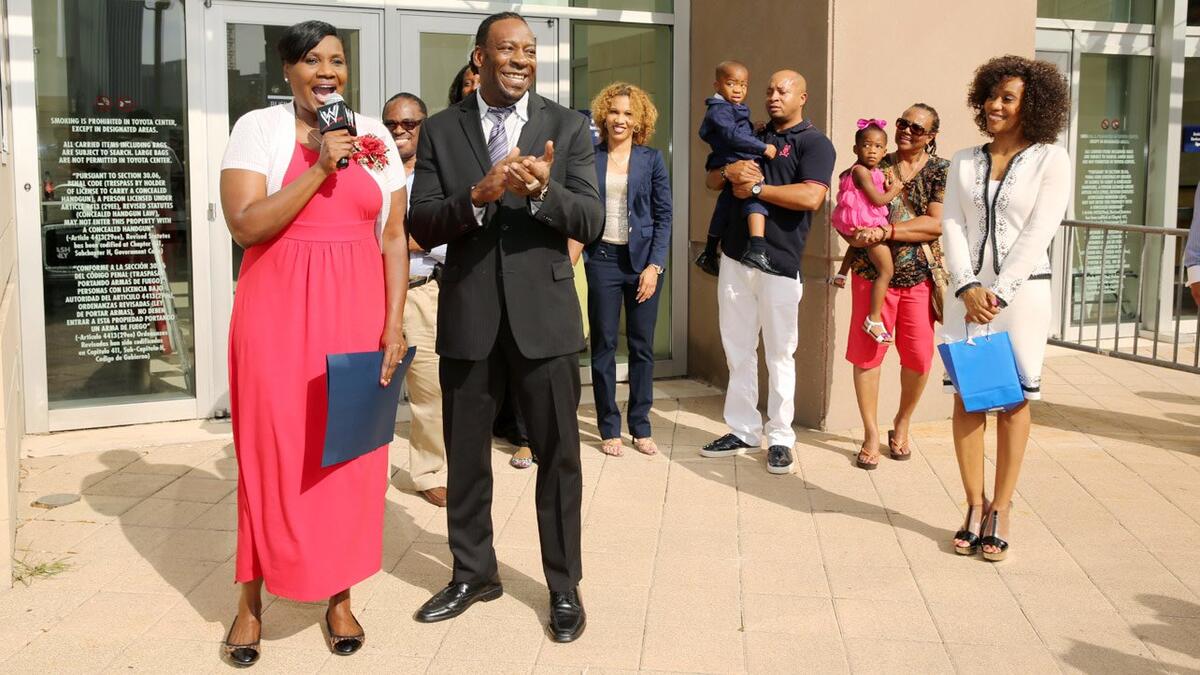 City of Houston Council Member Wanda Adams officially declares it "Booker T Day" on July 25, 2013.