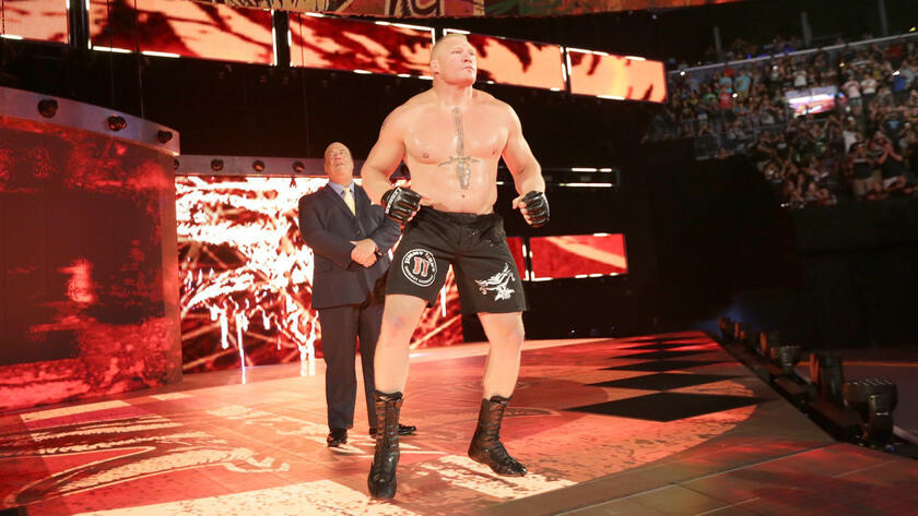 Brock Lesnar arrives at SummerSlam for his first pay-per-view match against Randy Orton.