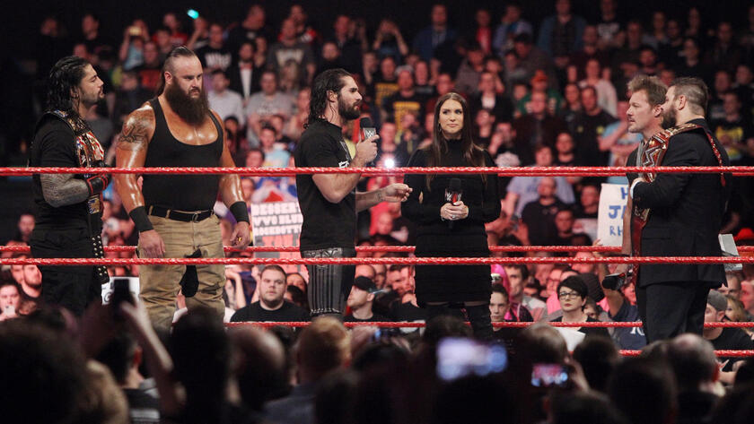 And she reveals the last member of the Raw squad: Seth Rollins!