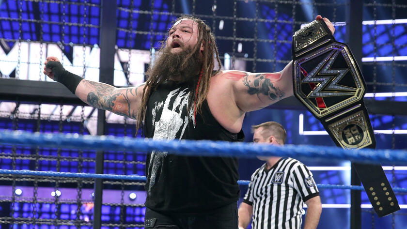 ... but Wyatt catches Styles in mid-Phenomenal Forearm to deliver Sister Abigail and capture the WWE Championship.