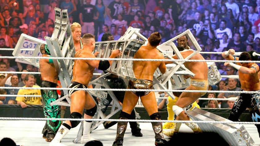 It's a ladder-bashing good time during the Money in the Bank Ladder Match for a crack at the WWE Championship. 
