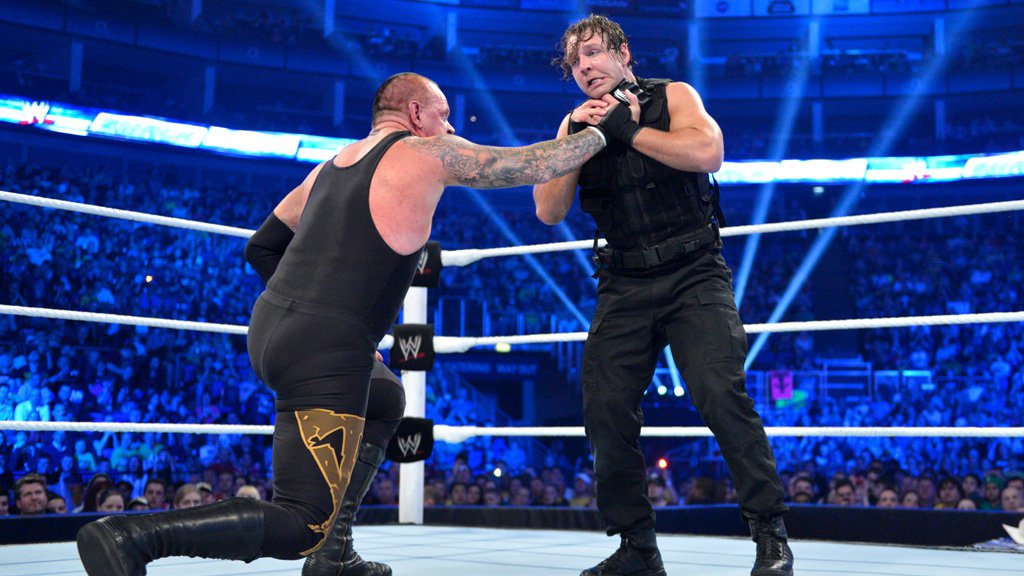 Po walce z Dean'em Ambrose Undertaker jest zaatakwany przez The Shield: SmackDown 26.04.13