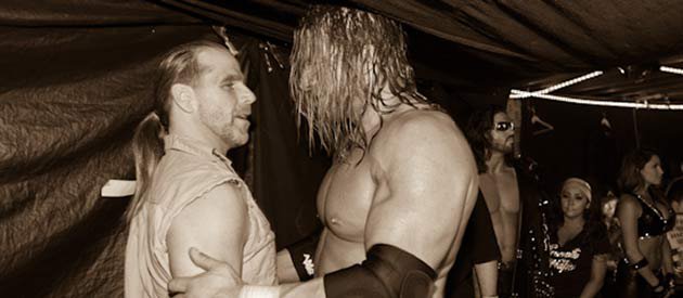 Triple H and HBK embrace