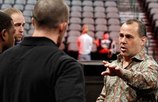 Dean Malenko at work as a producer for WWE.