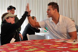 The Miz meets kids from Connecticut's Hole in the Wall Gang Camp.