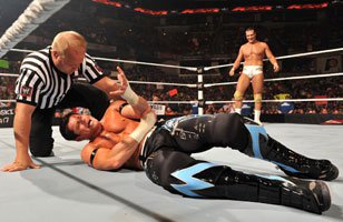 Alberto Del Rio brutalizes Evan Bourne on Raw.