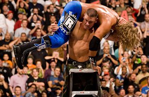 John Cena AA's Edge from atop a ladder at Unforgiven 2006.