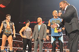 Superstars confront Triple H