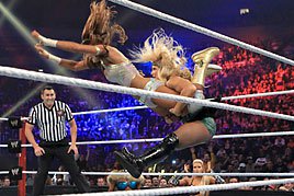 Beth Phoenix's Glam Slam from the top rope