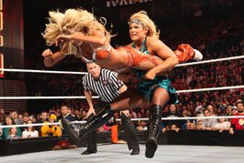 Beth Phoenix delivers a Glam Slam at the 2012 Royal Rumble.