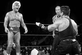 Ric Flair and Mr. McMahon meet in a Street Fight