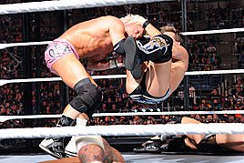 Chris Jericho hits Dolph Ziggler with the Codebreaker