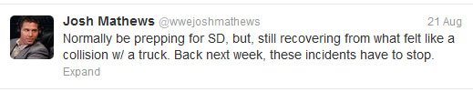 Josh Mathews tweet