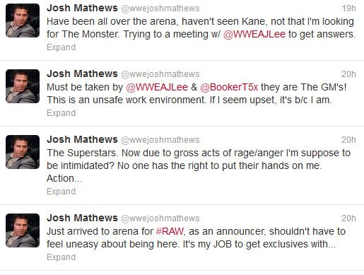 Josh Mathews tweets