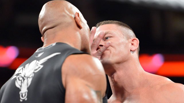 WWE Champion The Rock and John Cena
