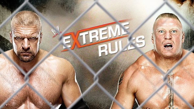 Triple H faces Brock Lesnar in a Steel Cage Match at Extreme Rules.