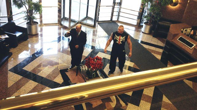 WWE employee's iPhone photo of Brock Lesnar and Paul Heyman at WWE headquarters