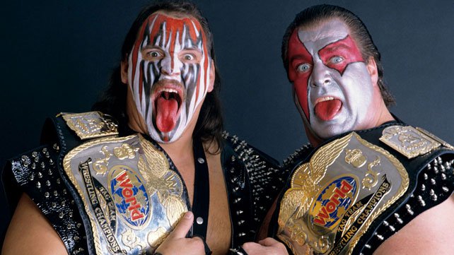 Demolition with the WWE World Tag Team Titles