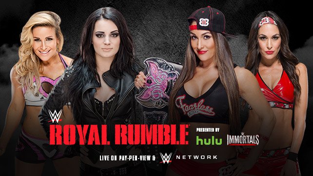 Paige & Natalya vs. Divas Champion Nikki Bella & Brie Bella at Royal Rumble 2015