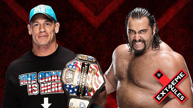 United States Champion John Cena defends against Rusev at Extreme Rules