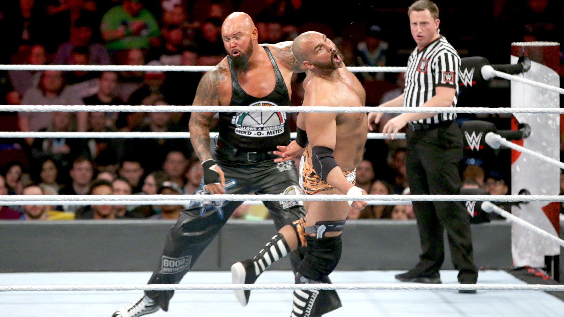 "Luke Gallows bodyslams both members of The Revival: Royal Rumble 2018 Kickoff Match (WWE Network Exclusive)"
