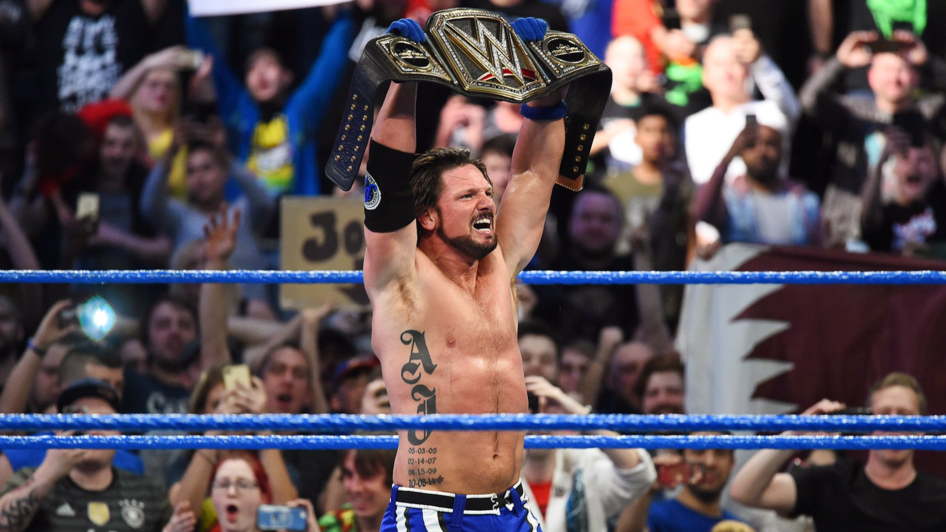Experience AJ Styles' WWE Title victory in slow motion