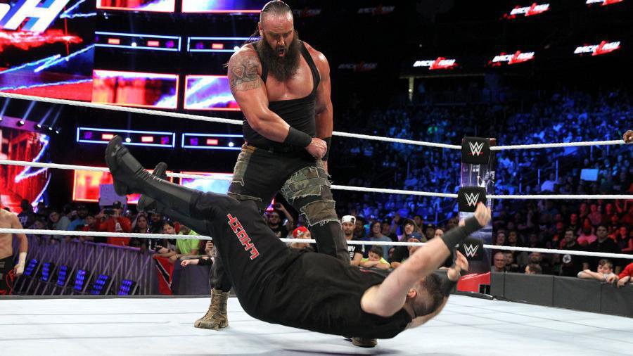 Sami Zayn runs for cover as Braun Strowman decimates Kevin Owens: WWE  Backlash 2018 (WWE Network Exclusive)