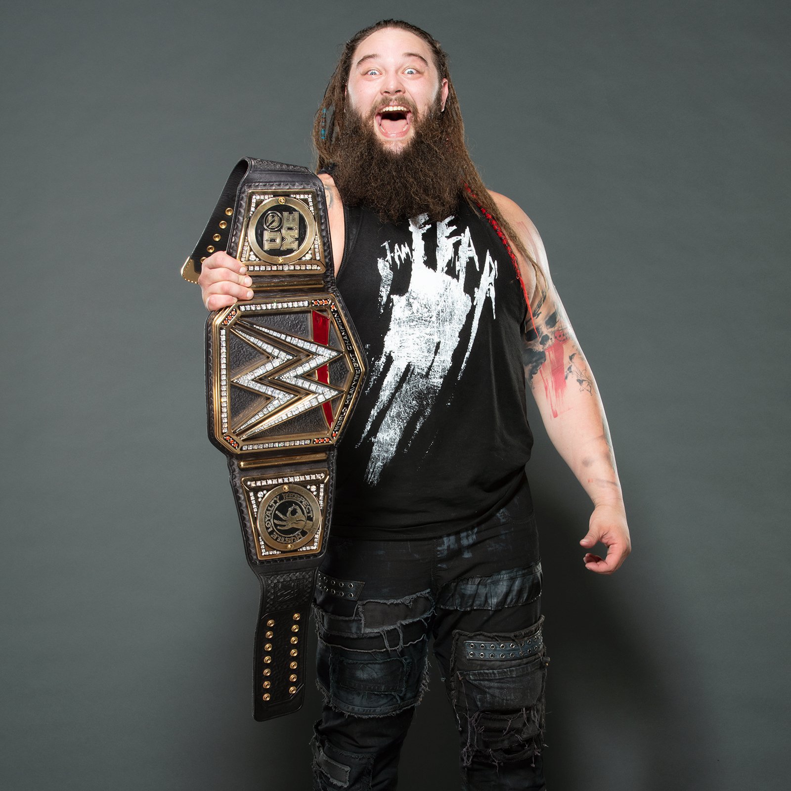 Look at how elated Bray Wyatt was after winning the WWE Championship