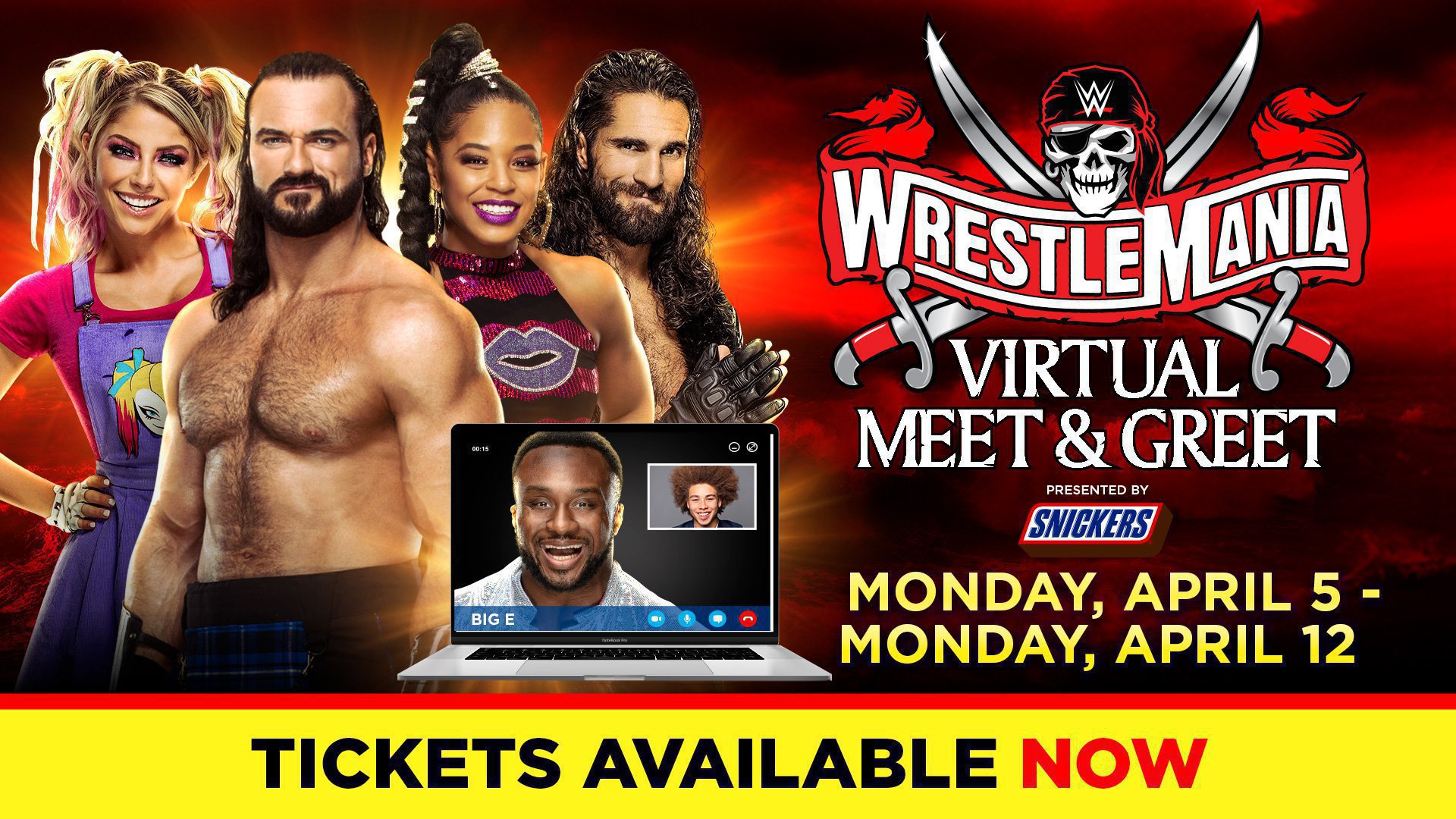Tickets available now for the largest selection of WWE Virtual Meet