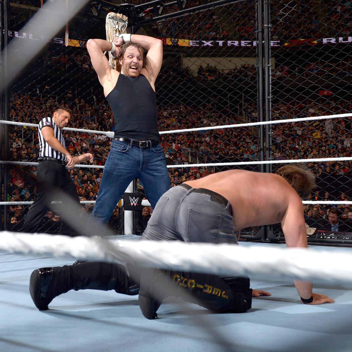 Ambrose may be the only Superstar in WWE who looks like he's having the time of his life while beating a man with a mop.
