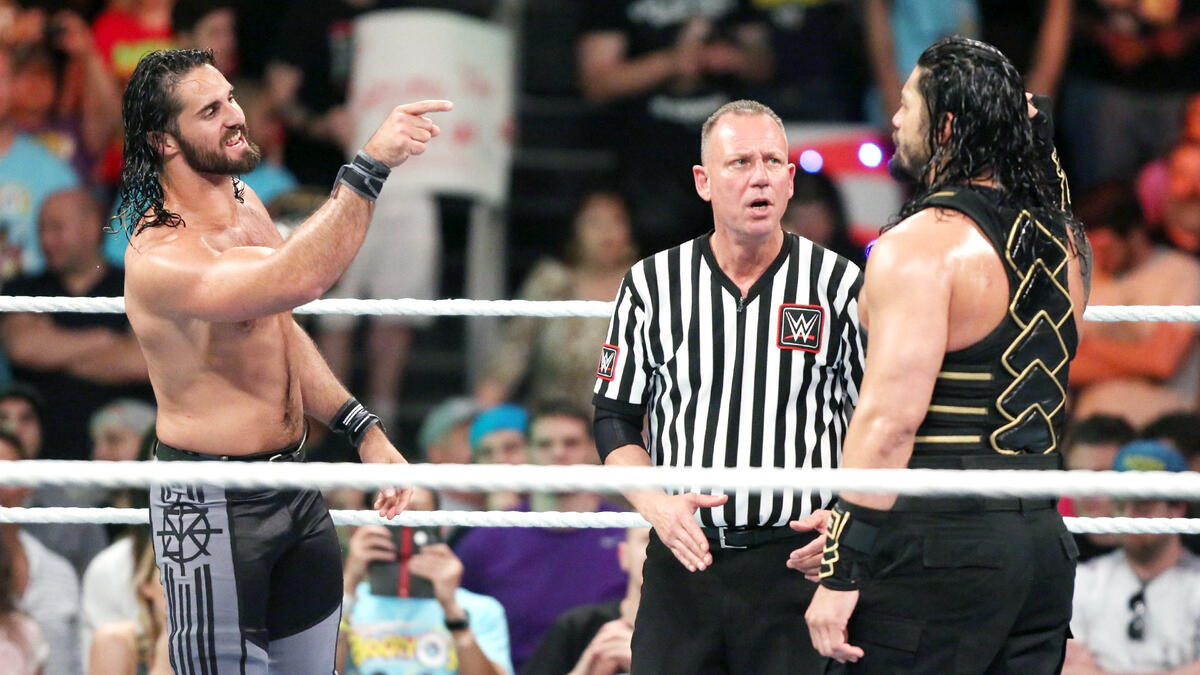 Wwe Champion Roman Reigns Vs Seth Rollins Photos Wwe