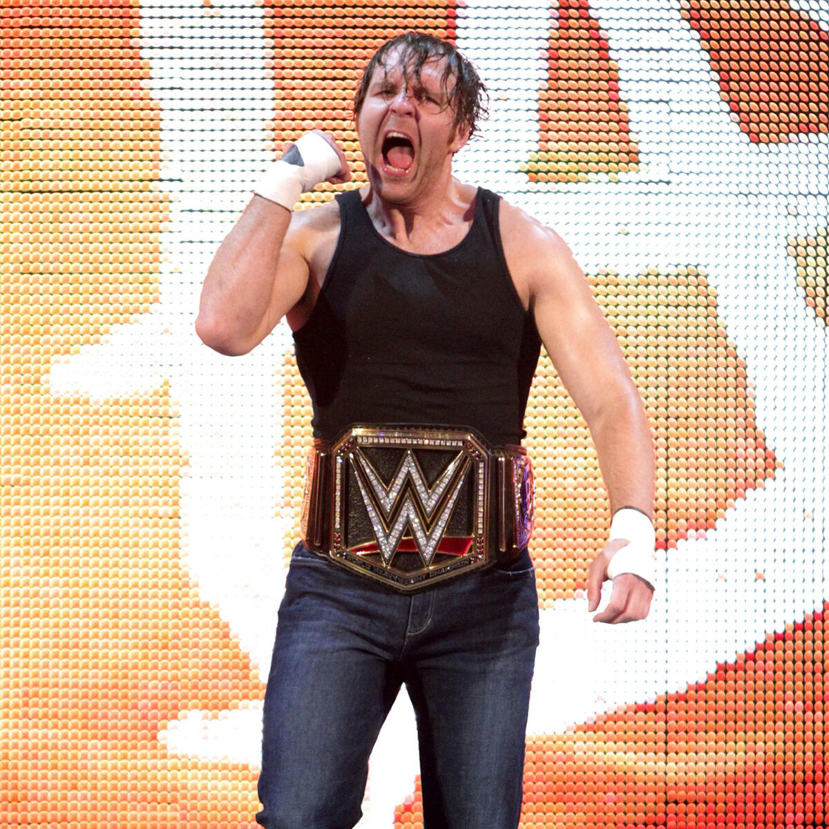 WWE Champion Dean Ambrose vs. Intercontinental Champion The Miz: photos ...