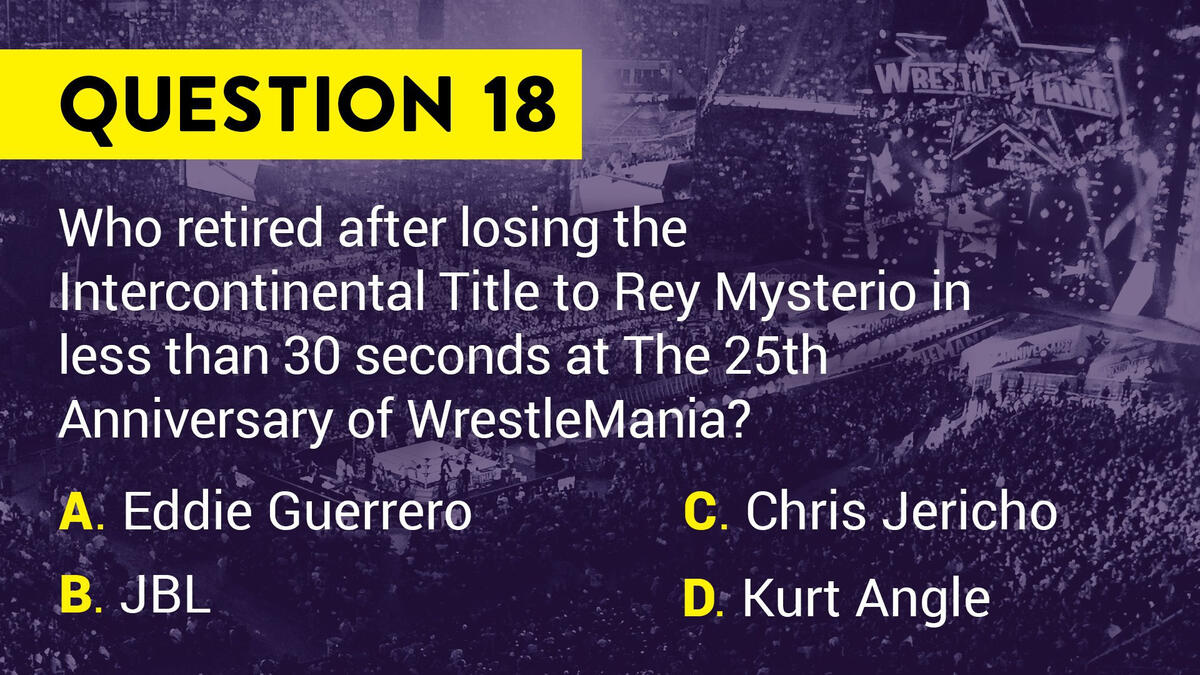 Wrestlemania Trivia Quiz Photos Wwe
