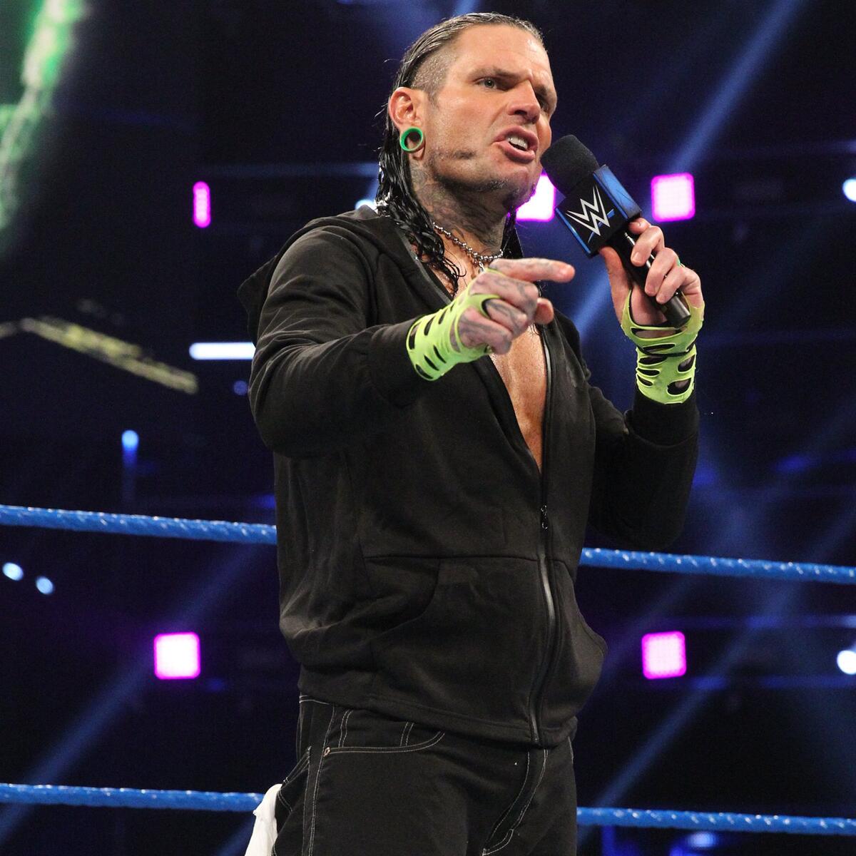Jeff Hardy is next to enter the ring.