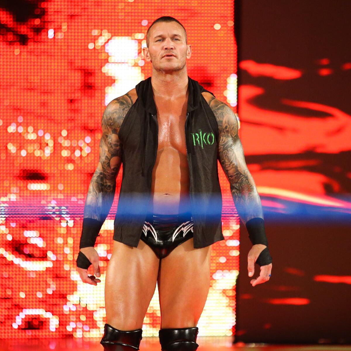 Orton, who pinned Kofi in a recent Six-Man Tag Team Match, arrives!
