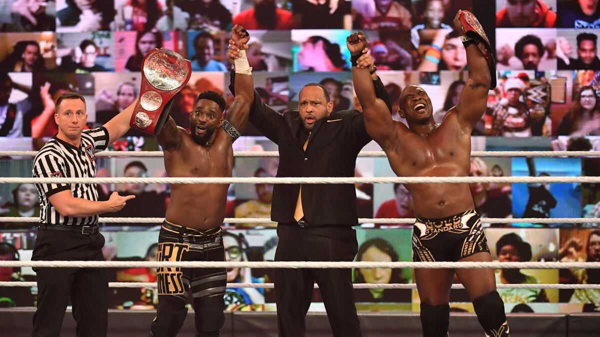 The Hurt Business' become the new Raw Tag Team Champions at WWE: TLC 2020