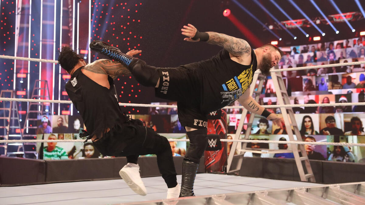 Kevin Owens takes out Jey Uso who came to assist Roman Reigns at WWE: TLC 2020